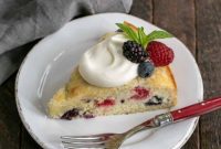 Summer Berry Cake with Zesty Lemon Cream