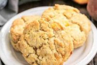 Toasted Butter Peach Scones