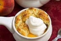 Johnnycake-Topped Peach & Plum Cobblers
