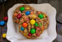 Chewy M and M Oatmeal Cookies