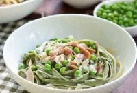 Golden Ribbon Pasta with Savory Prosciutto