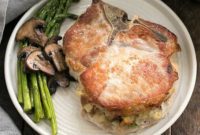 Aromatic Stuffed Pork Chops with Apple Thyme Sauce