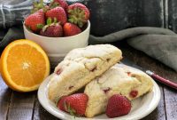 Sweet and Tangy Strawberry Buttermilk Scones