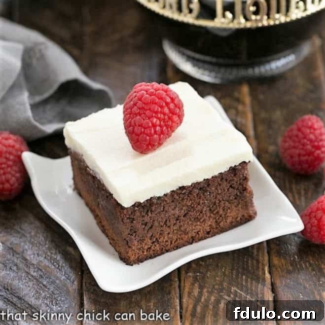 Chambord Raspberry Brownies with White Chocolate Frosting 1 featured 15861