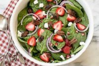 Vibrant Spinach, Strawberry, Pomegranate, Feta Salad