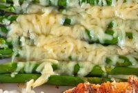 Melted Cheese Grilled Asparagus Bundles