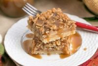 Decadent Caramel Apple Crumble Bars