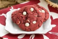 Decadent Red Velvet White Chocolate Cookies