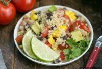 Fresh Quinoa Black Bean Salad with Zesty Lime Cumin Vinaigrette