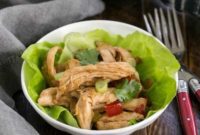 Zesty Pulled Chicken Lettuce Cups