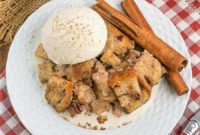 Apple Pecan Slow Cooker Bread Pudding