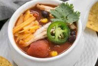 Crockpot Chicken Enchilada Soup