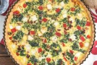 Mediterranean Sun-Dried Tomato and Spinach Quiche