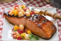 Sun-Kissed Maple Salmon with Island Salsa