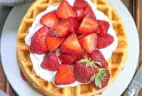 Dreamy Strawberry Waffle Stack