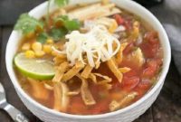 Elevated Leftover Turkey Tortilla Soup