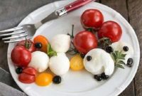 Creamy Burrata Caprese Bursting with Balsamic Pearls