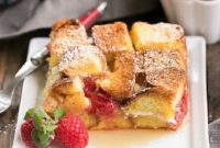 Decadent Raspberry Mascarpone French Toast Bake