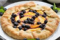 Rustic Peach Blueberry Galette