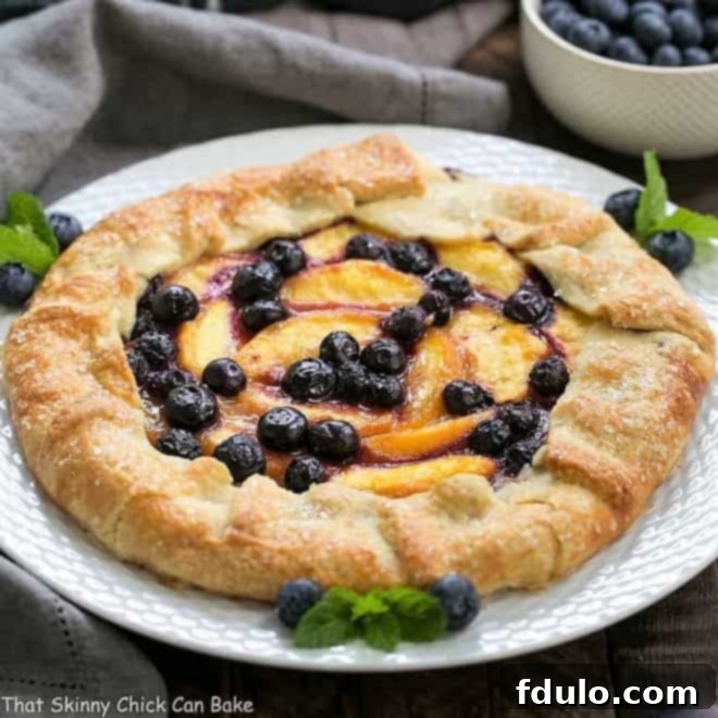 Rustic Peach Blueberry Galette 1 featured 38592