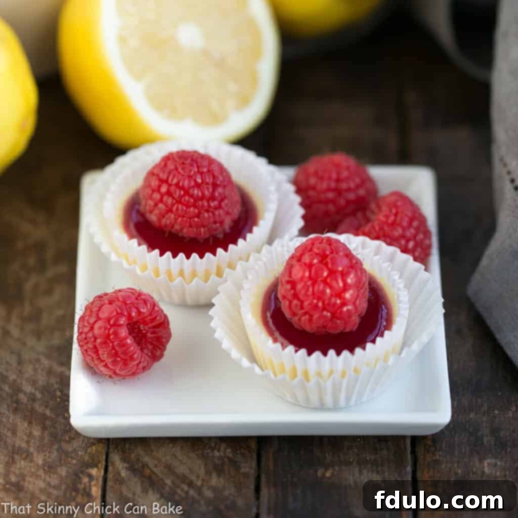 Bite-Sized Raspberry Cheesecakes 1 featured 44616