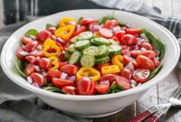 Vibrant Gazpacho Spinach Salad