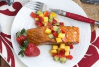 Glazed Salmon with Tropical Fruit Salsa