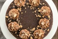 Rich Chocolate Toffee Three-Tier Cake