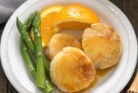 Caramel Orange Glazed Scallops