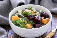 Sweet and Earthy Peach Beet Salad with Thyme Vinaigrette