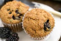 Farmhouse Blackberry Bran Muffins