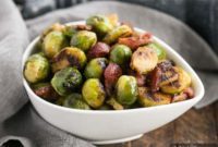Sticky Maple Mustard Brussels Sprouts