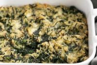Hearty Cheesy Spinach Rice Bake