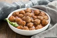 Sticky Sweet Apricot Meatball Bites