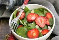 Strawberry Spinach Salad with Toasted Sesame Dressing