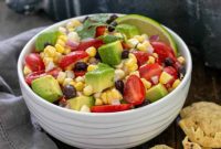 Fiesta Black Bean Avocado Corn Salsa