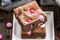 Homemade Fudgy M and Ms Brownies