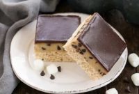 Chewy Cookie Dough Krispie Squares