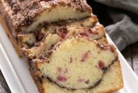 Bright Rhubarb Cinnamon Swirl Bread