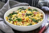 Vibrant Skillet Corn, Spinach, and Peppers