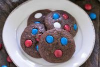 Red White and Blue Fudge Brownie Cookies