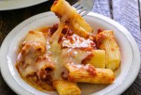 Golden Mozzarella Rigatoni Bake