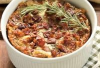 Savory Prosciutto Gorgonzola Rosemary Strata