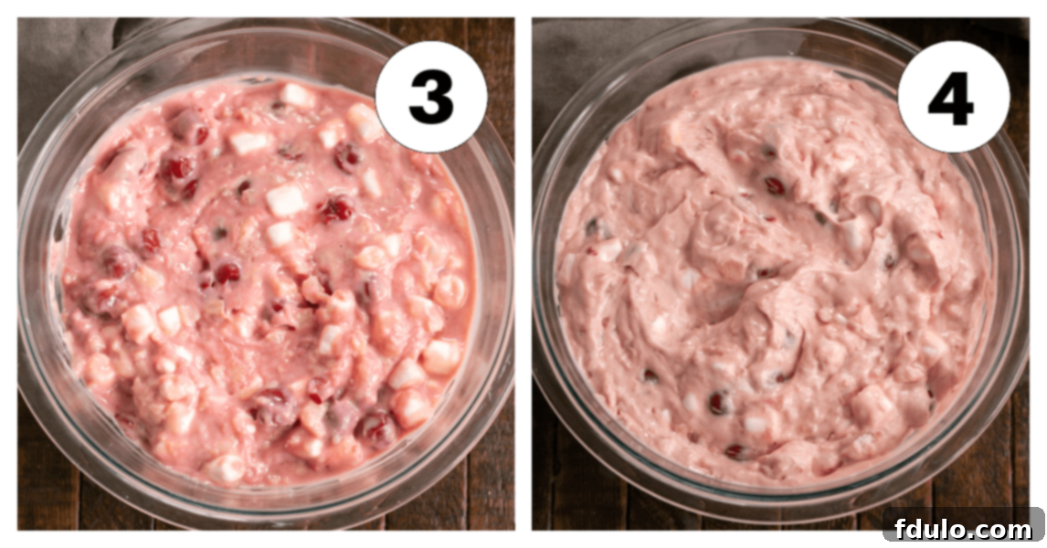 Cherry Fluff process shots 3,4.