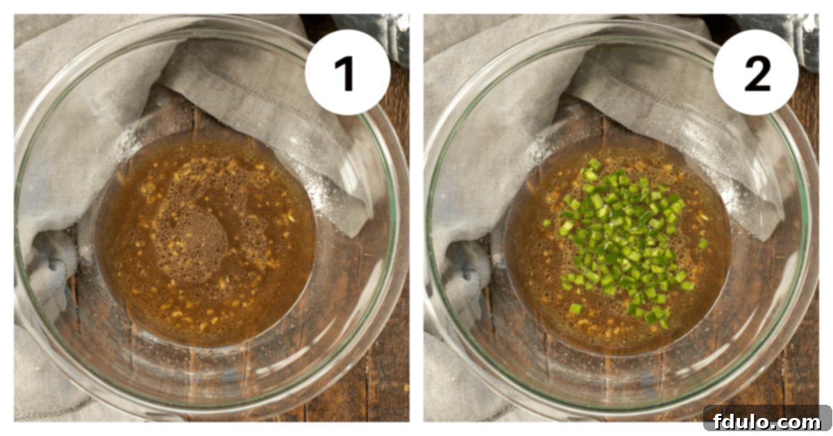 Vietnamese salad process shots 1,2.