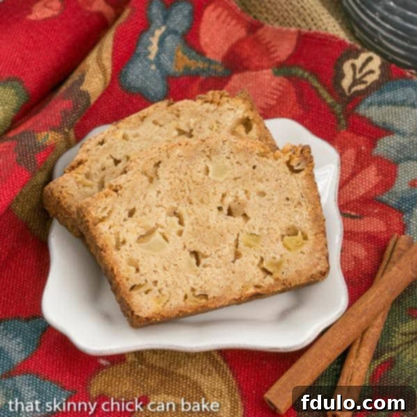 Spiced Apple Bread 2 Apple Bread - This moist, cinnamon spiced apple bread is perfect for snacking, breakfast or brunch!