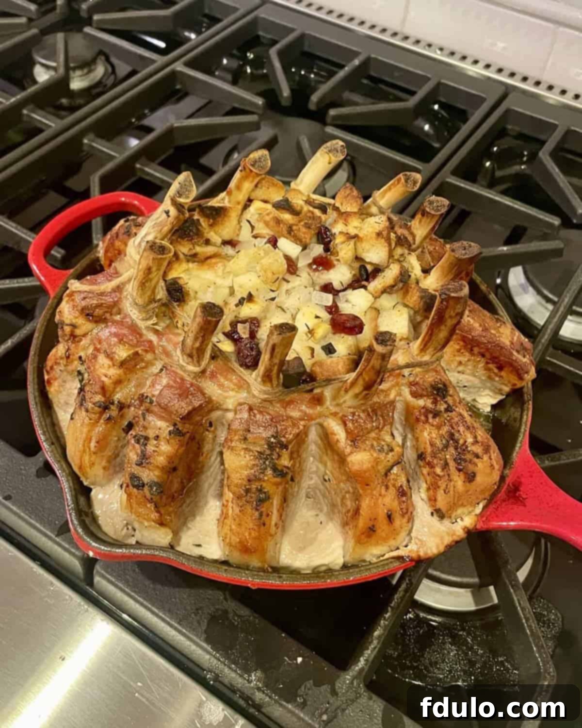 Crown Rost Resting after Removed from the Oven.