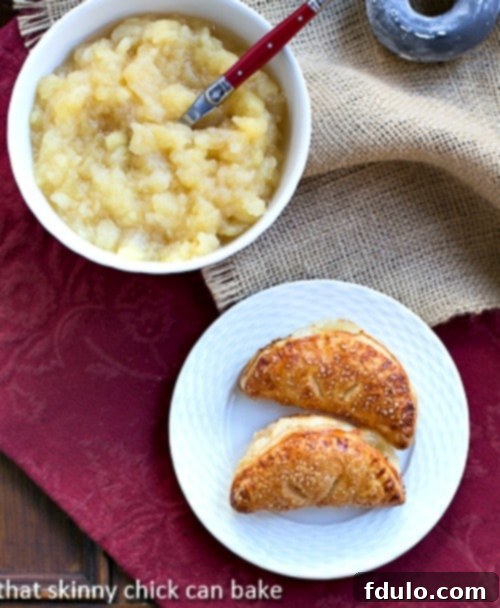 Compote de Pommes or French Applesauce overhead view