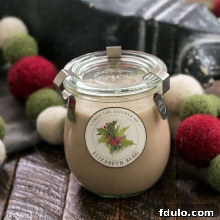 Irish cream recipe in a glass jar with a festive label