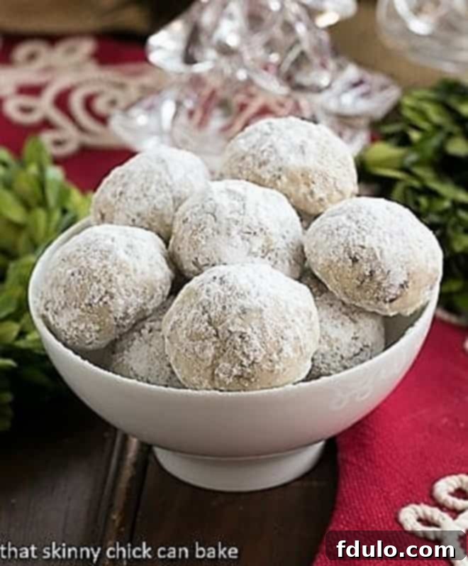 Noel Nut Balls in a white dish
